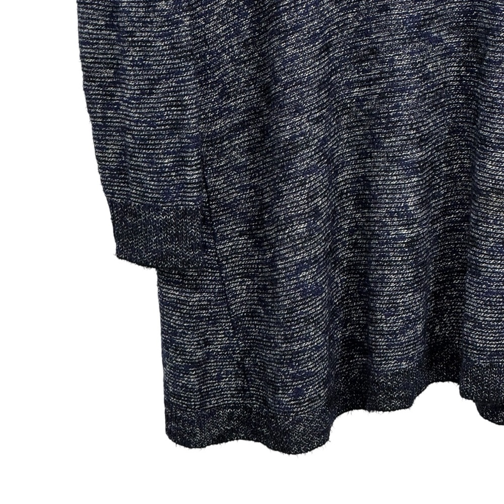 Women’s Eileen Fisher Size 1X Blue/White Linen/Viscose/Nylon Tunic LL Sweater - Picture 7 of 11